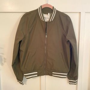 Olive green Madewell bomber jacket